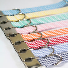 Load image into Gallery viewer, Colorful gingham dog collars. 
