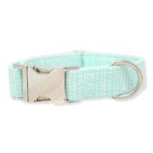 Load image into Gallery viewer, Mint Dog Collar Ditsy Dots
