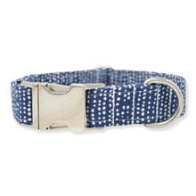 Load image into Gallery viewer, Navy Blue Dog Collar Ditsy Dots
