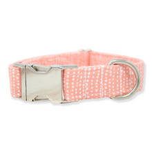 Load image into Gallery viewer, Peach Dog Collar Ditsy Dots
