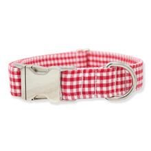 Load image into Gallery viewer, Red Gingham Dog Collar
