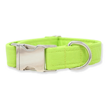 Load image into Gallery viewer, Solid Chartreuse Green Dog Collar | Clearance
