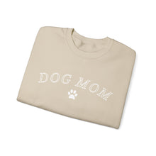 Load image into Gallery viewer, Dog Mom Sweatshirt with Paw Print in Sand | Unisex Heavy Blend™ Crewneck Sweatshirt
