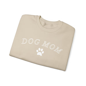 Sand Dog Mom Sweatshirt with Paw Print | Dog Mom Gift | Dog Lover Gift | Sand Unisex Heavy Blend™ Crewneck Sweatshirt