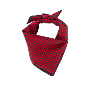 Buffalo Plaid Red & Black Dog Bandana