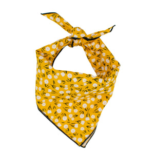 Farm Floral Yellow Dog Bandana