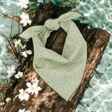 Load image into Gallery viewer, Sage Leafy Vines Dog Bandana
