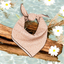 Load image into Gallery viewer, Taupe Leafy Vines Dog Bandana
