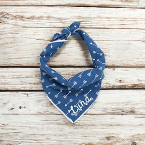 Blue Arrows Dog Bandana