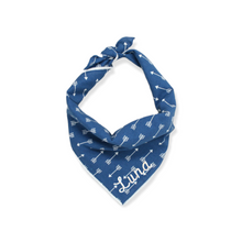 Load image into Gallery viewer, Blue Arrows Dog Bandana
