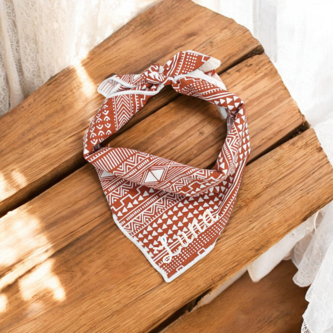 Boho Rust Dog Bandana