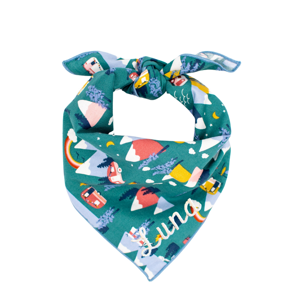 Campers and Mountains Dog Bandana