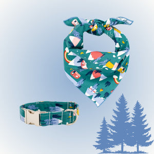 Campers and Mountains Dog Collar