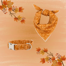 Load image into Gallery viewer, Rust Orange Floral Dog Collar
