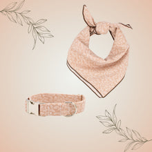 Load image into Gallery viewer, Taupe Leafy Vines Dog Collar
