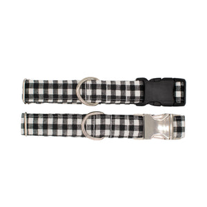 Black & White Buffalo Plaid Dog Collar