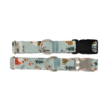 Load image into Gallery viewer, Holiday Village in Mint Dog Collar
