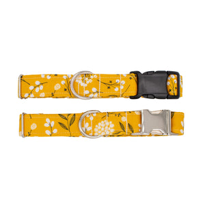 Mustard Floral Dog Collar