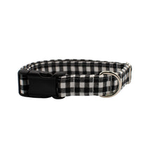 Load image into Gallery viewer, Black &amp; White Buffalo Plaid Dog Collar
