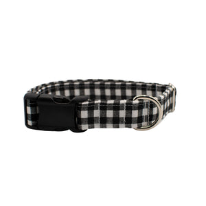 Black & White Buffalo Plaid Dog Collar