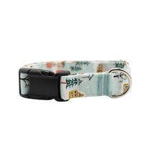 Load image into Gallery viewer, Holiday Village in Mint Dog Collar
