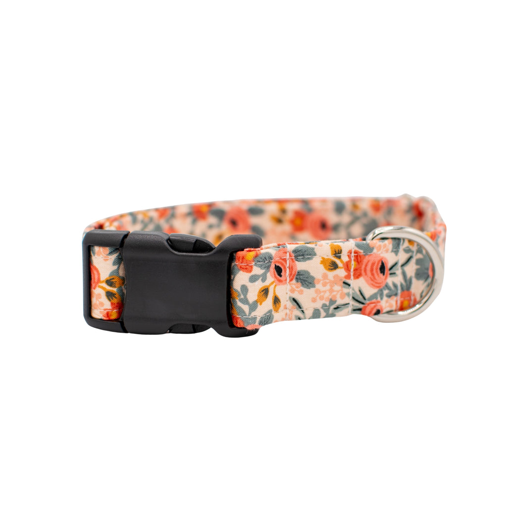 Rosa Peach Dog Collar