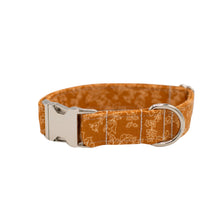 Load image into Gallery viewer, Rust Orange Floral Dog Collar
