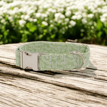 Load image into Gallery viewer, Sage Leafy Vines Dog Collar
