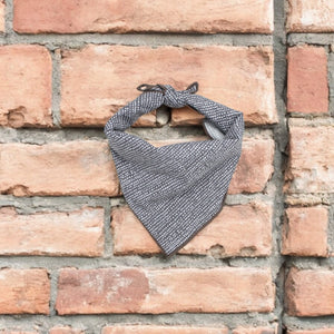 Dark Gray Ditsy Dots Dog Bandana