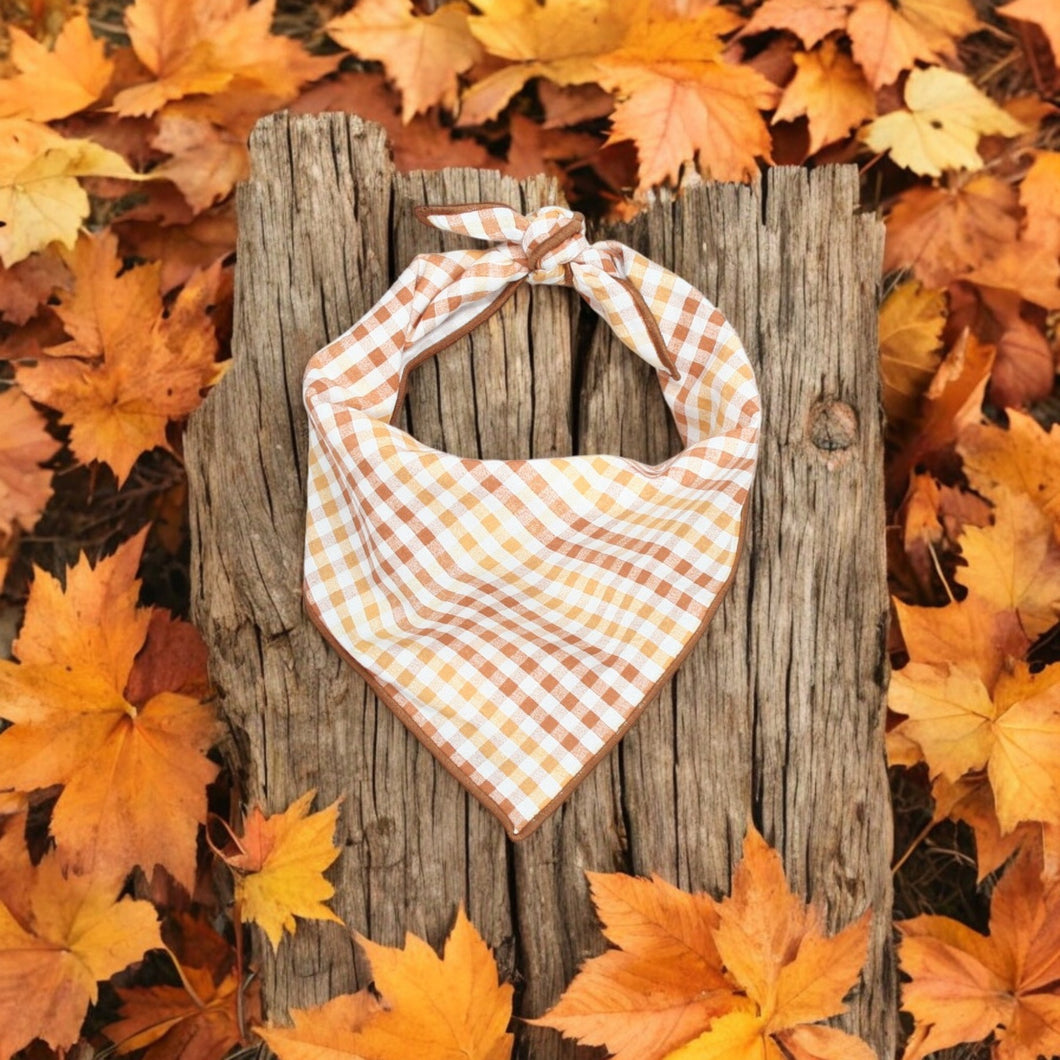 Harvest Plaid Dog Bandana