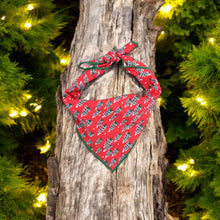 Load image into Gallery viewer, Fir Trees in Red Dog Bandana
