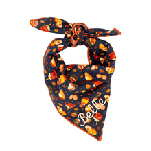 Load image into Gallery viewer, Fall Feast in Navy Dog Bandana
