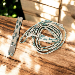 Fir Trees in Tan | Collar and Leash Set