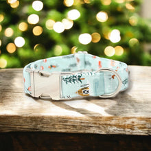 Load image into Gallery viewer, Holiday Village in Mint Dog Collar
