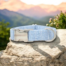 Load image into Gallery viewer, Light Blue Ditsy Dots | Collar and Leash Set
