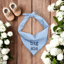 Load image into Gallery viewer, Big Sis DOG BANDANA | LIGHT BLUE DITSY DOTS
