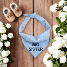 Load image into Gallery viewer, BIG SISTER DOG BANDANA | LIGHT BLUE DITSY DOTS
