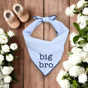 Big Bro DOG BANDANA | LIGHT BLUE GINGHAM