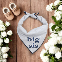 Load image into Gallery viewer, BIG SIS DOG BANDANA | LIGHT GRAY DITSY DOTS
