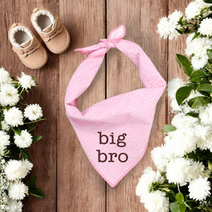 Big Bro DOG BANDANA | LIGHT PINK DITSY DOTS