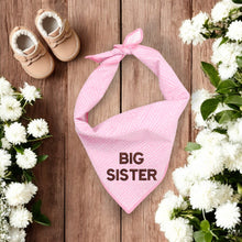 Load image into Gallery viewer, BIG SISTER DOG BANDANA | LIGHT PINK DITSY DOTS
