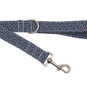 Navy Leaves Dog Leash