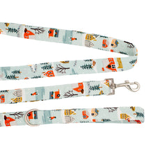 Load image into Gallery viewer, Holiday Village in Mint Dog Leash
