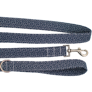 Navy Leaves Dog Leash