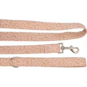 Taupe Leafy Vines Dog Leash