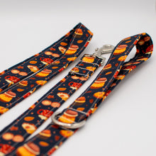 Load image into Gallery viewer, Fall Feast in Navy Dog Leash
