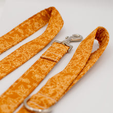 Load image into Gallery viewer, Rust Orange Floral Dog Leash
