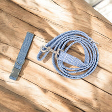 Load image into Gallery viewer, Light Blue Ditsy Dots | Collar and Leash Set

