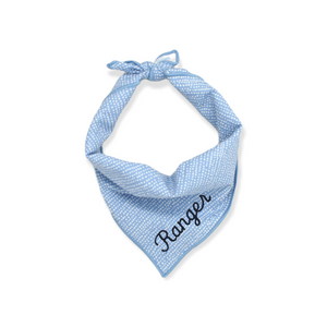 Light Blue Ditsy Dots Dog Bandana