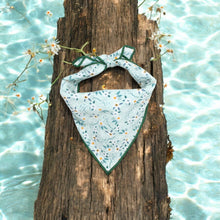 Load image into Gallery viewer, Mint Daisy Floral Dog Bandana
